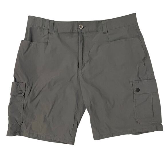 Orvis Men’s Voyager Cargo Shorts Flat Front Pockets Hybrid Tech sz 40 Gray - Picture 1 of 16